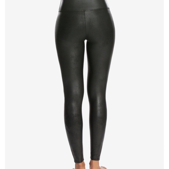 Spanx Faux Leather Tummy Control Leggings - Picture 2 of 3
